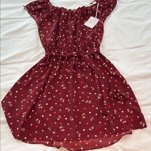 LC Lauren Conrad Cherry Print Dress - Red